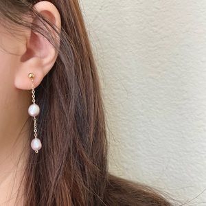 Purple Dainty Freshwater Pearl Earrings